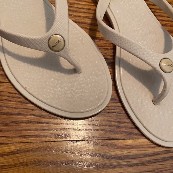 ALDO Cream Flip Flop Sandals - Picture 5 of 5